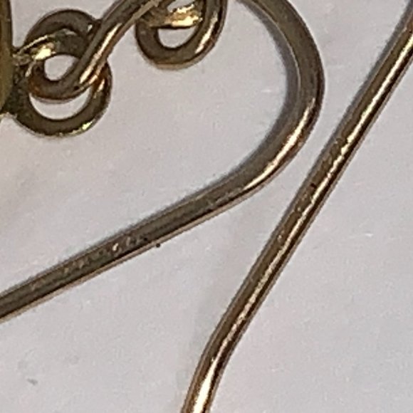 1/20 14Kt Gold Dangle Earrings - Picture 8 of 16